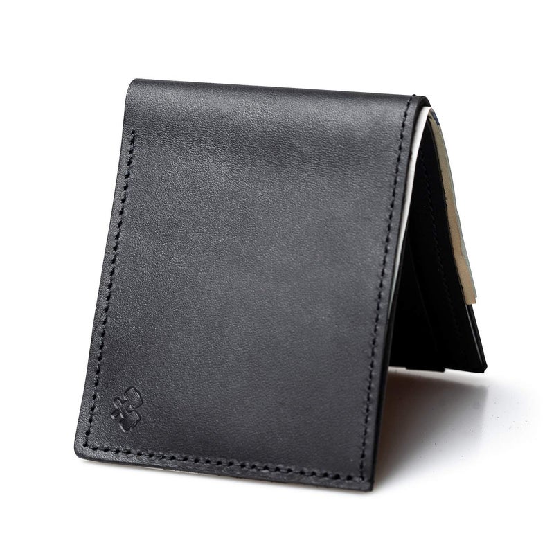 Main Street Forge Bifold Leather Wallet For Men | Made in USA | Mens Bifold Wallets | American Made | Midnight Black - Image 1